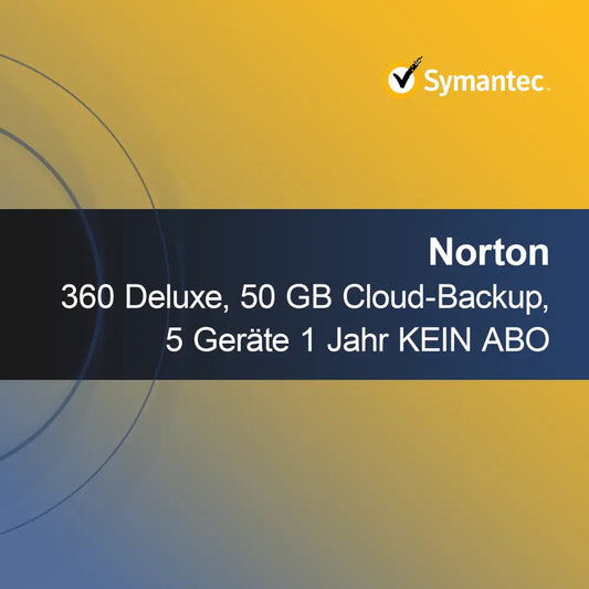 Norton 360 Deluxe, 50 GB cloudback-up, 5 apparaten 1 jaar GEEN ABONNEMENT